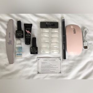 Francheska pink complete gel nail kit with light.